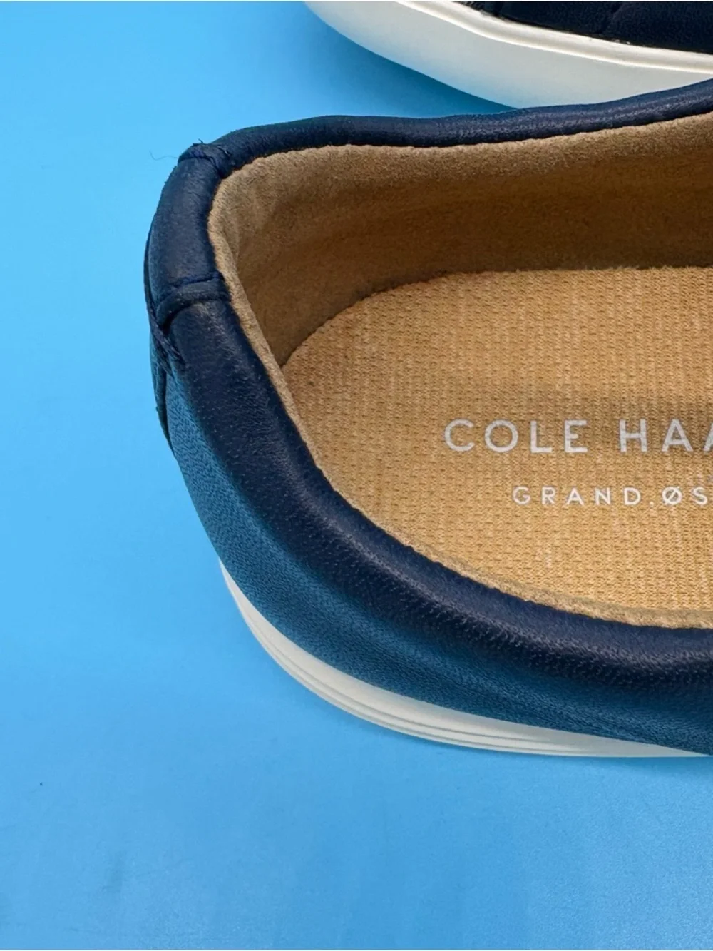 Cole Haan Grand Crosscourt II Leather Sneaker Navy Blue Size 9M